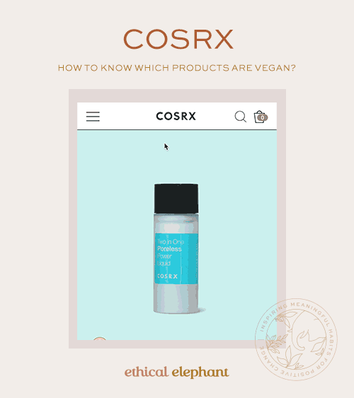 How to know which of COSRX products are vegan?