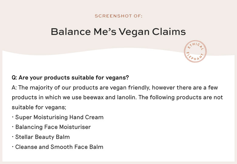Is Balance Me Vegan?