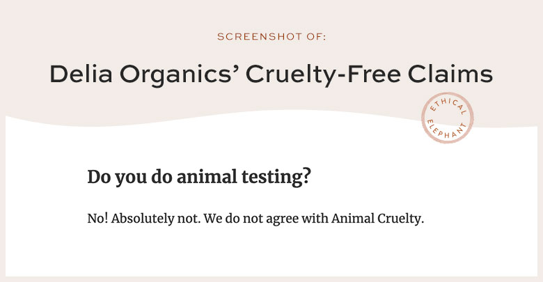 Is Delia Organics Cruelty-Free?