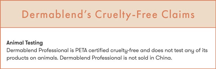 Dermablend cruelty-free claims