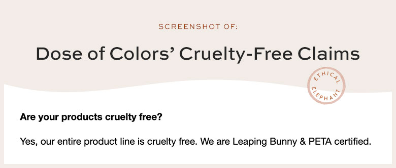 Is Dose of Colors Cruelty-Free?