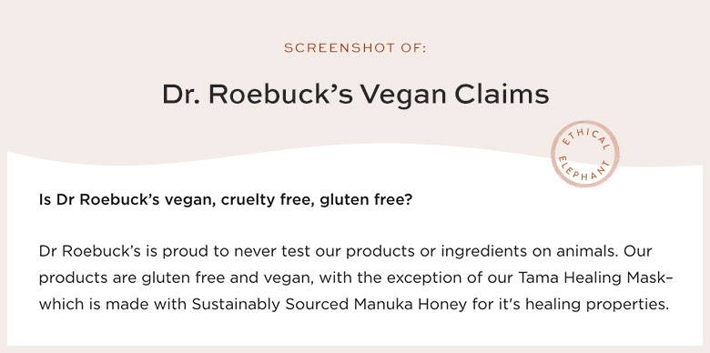 Is Dr Roebuck Vegan?