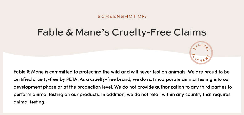 Is Fable & Mane Cruelty-Free?