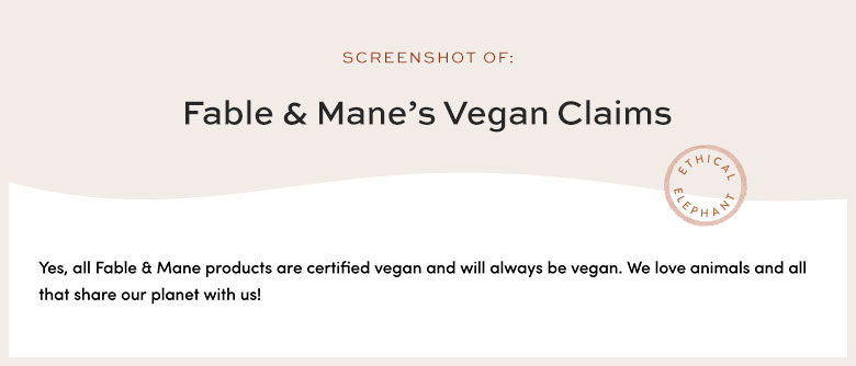 Is Fable & Mane Vegan?