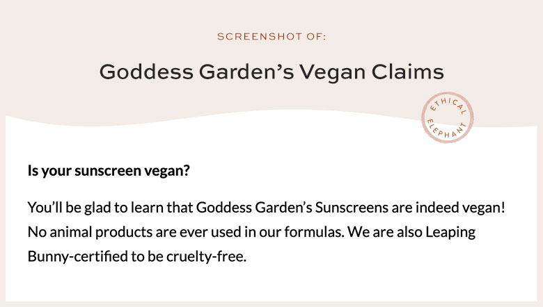 Is Goddess Garden Vegan?