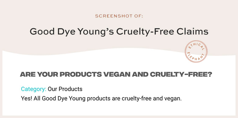 Is Good Dye Young Cruelty-Free?