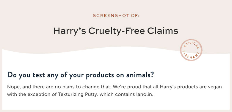 Is Harry's Cruelty-Free?