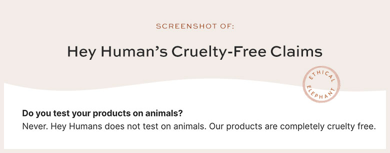 Is Hey Humans Cruelty-Free?