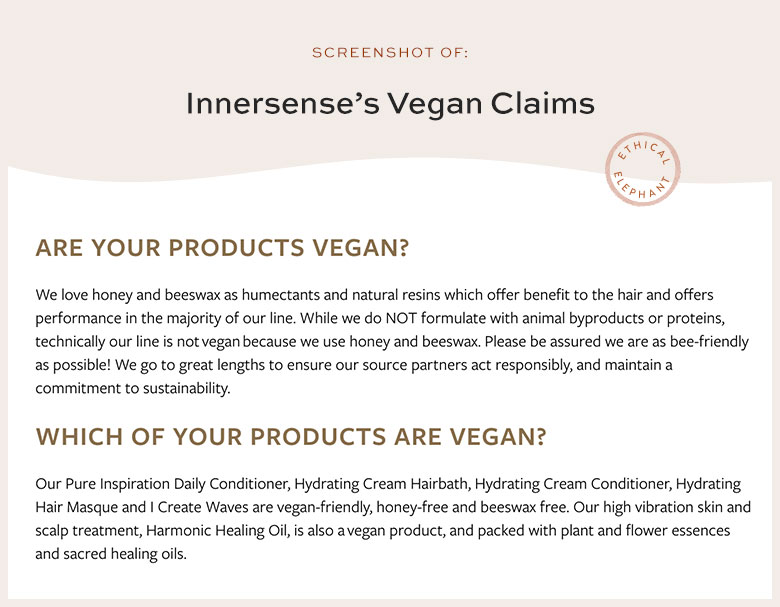 Is Innersense Vegan?