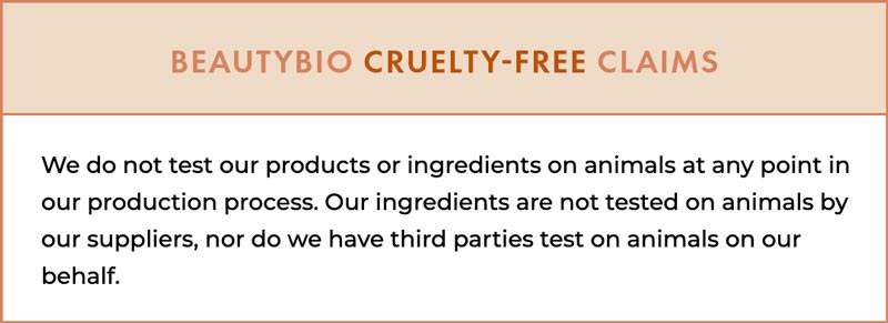 BeautyBio Cruelty-Free Claims