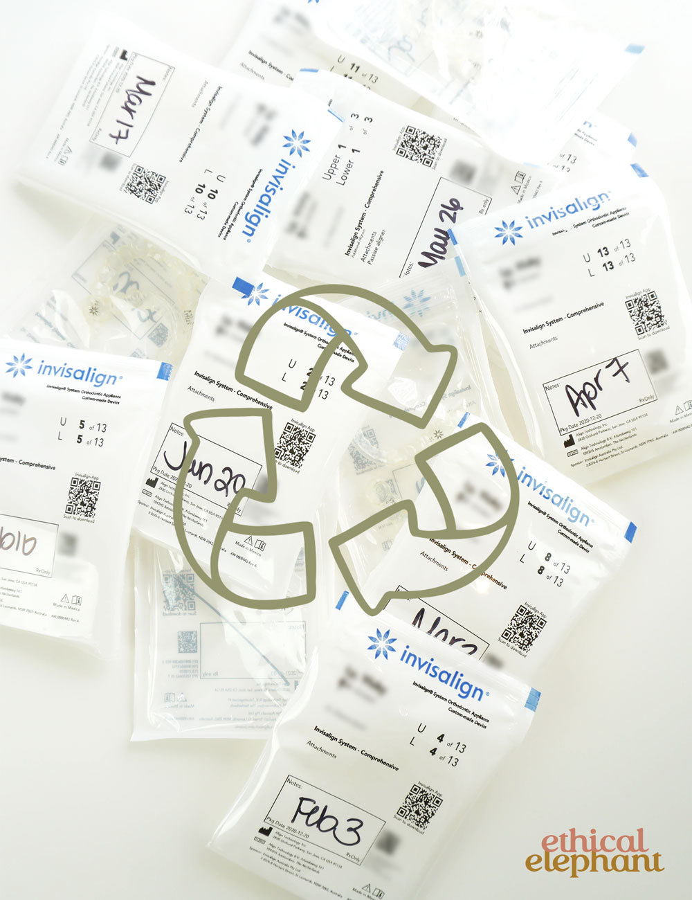 Are Invisalign aligners and bags recyclable?