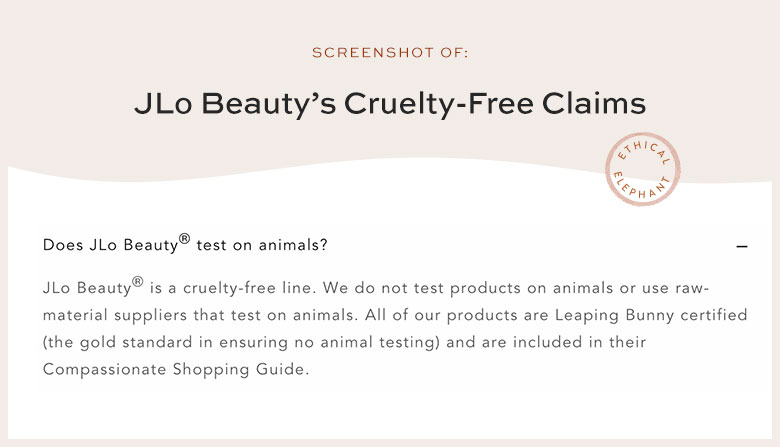 Is JLo Beauty Cruelty-Free?