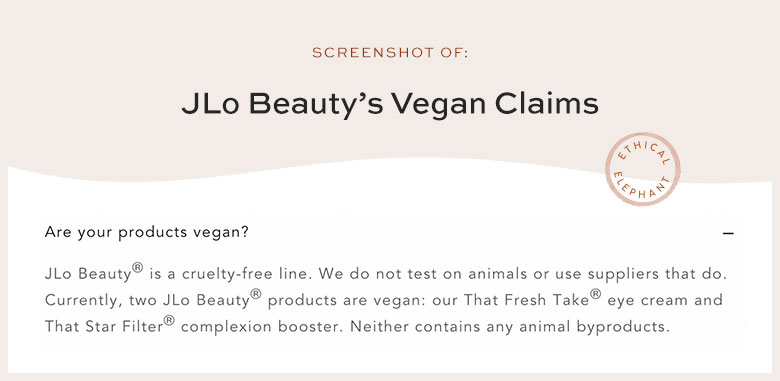 Is JLo Beauty Vegan?