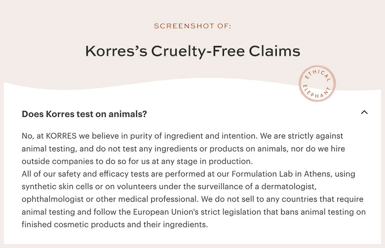 Is Korres Cruelty-Free?