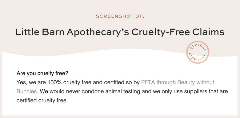 Is Little Barn Apothecary Cruelty-Free?