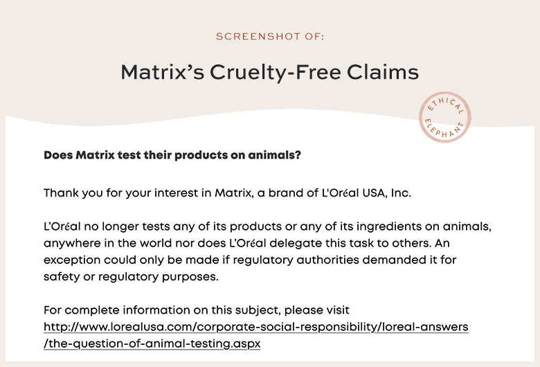 Is Matrix Cruelty-Free?