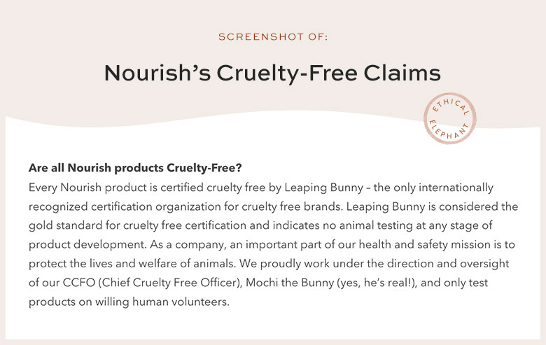 Is Nourish Organic Cruelty-Free?