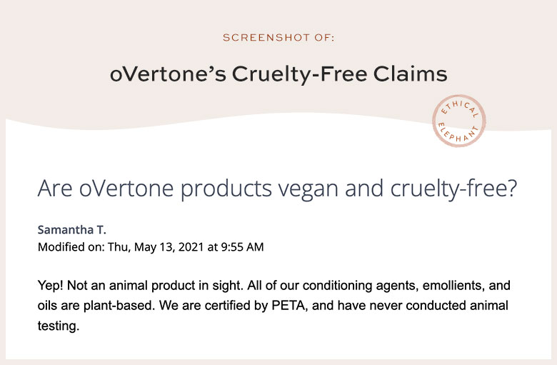 Is oVertone Cruelty-Free?