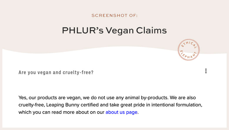 Is PHLUR Vegan?