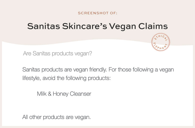 Is Sanitas Skincare Vegan?