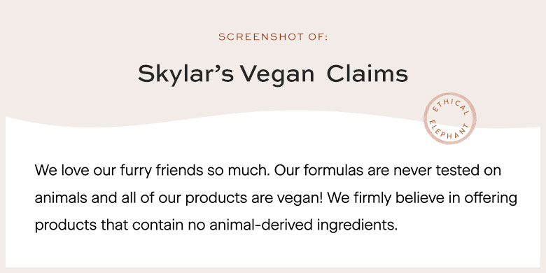 Is Skylar Vegan?