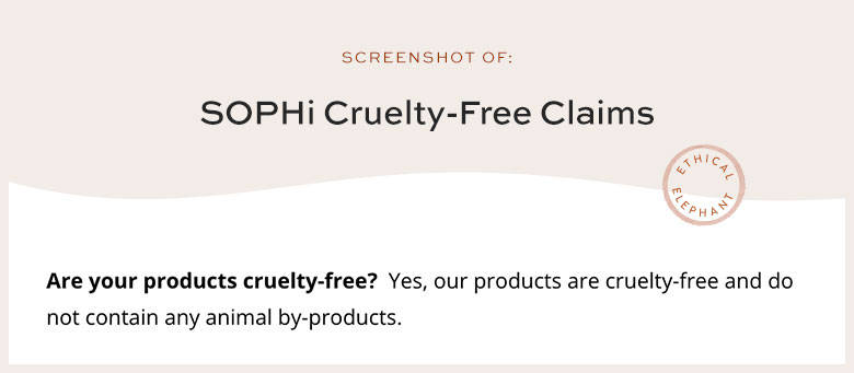 Is SOPHi Cruelty-Free?