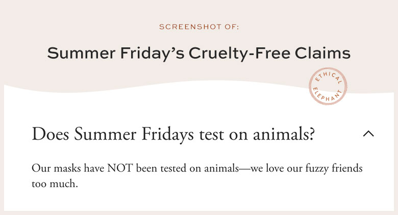 Is Summer Fridays Cruelty-Free?