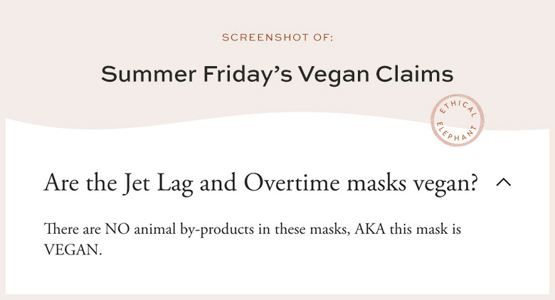 Is Summer Fridays Vegan?