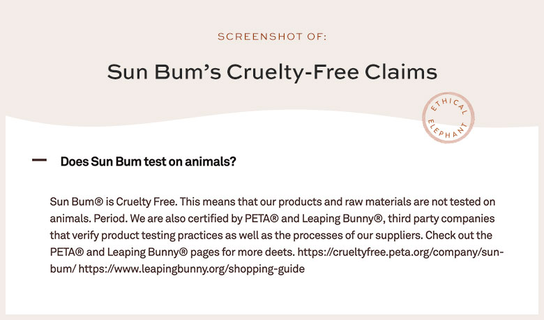 Is Sun Bum Cruelty-Free?