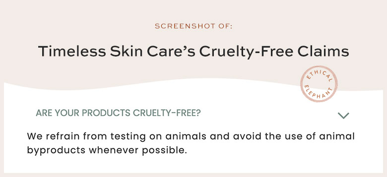 Is Timeless Skin Care Cruelty-Free?